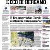 PRIMA PAGINA - L'Eco di Bergamo: "Atalanta, in arrivo il danese Kristensen. Stop per Kamaldeen"