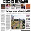 PRIMA PAGINA – L'Eco di Bergamo: "Atalanta e Bergamo bel serbatoio per il ct Mancini"