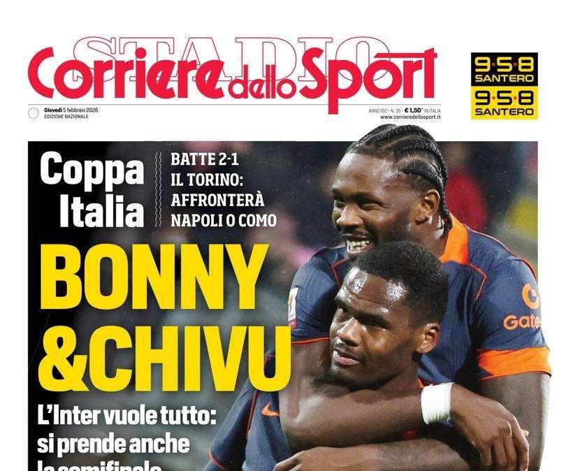 PRIMA PAGINA - Corriere dello Sport: "Bonny & Chivu"