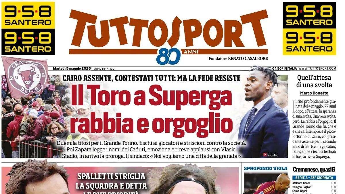 PRIMA PAGINA - Tuttosport: "Juve, basta! Ora Silva e Alisson"