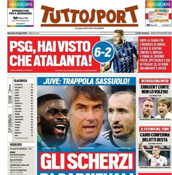 Tuttosport: "PSG, hai visto che Atalanta?"