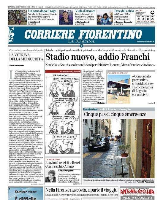Corriere Fiorentino: "Viola d'attacco a caccia della prima vittoria"