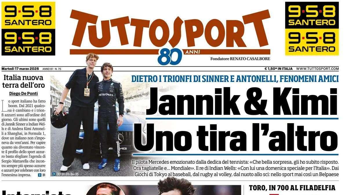 PRIMA PAGINA - Tuttosport: "Sì Juve, ci vuole Tonali"