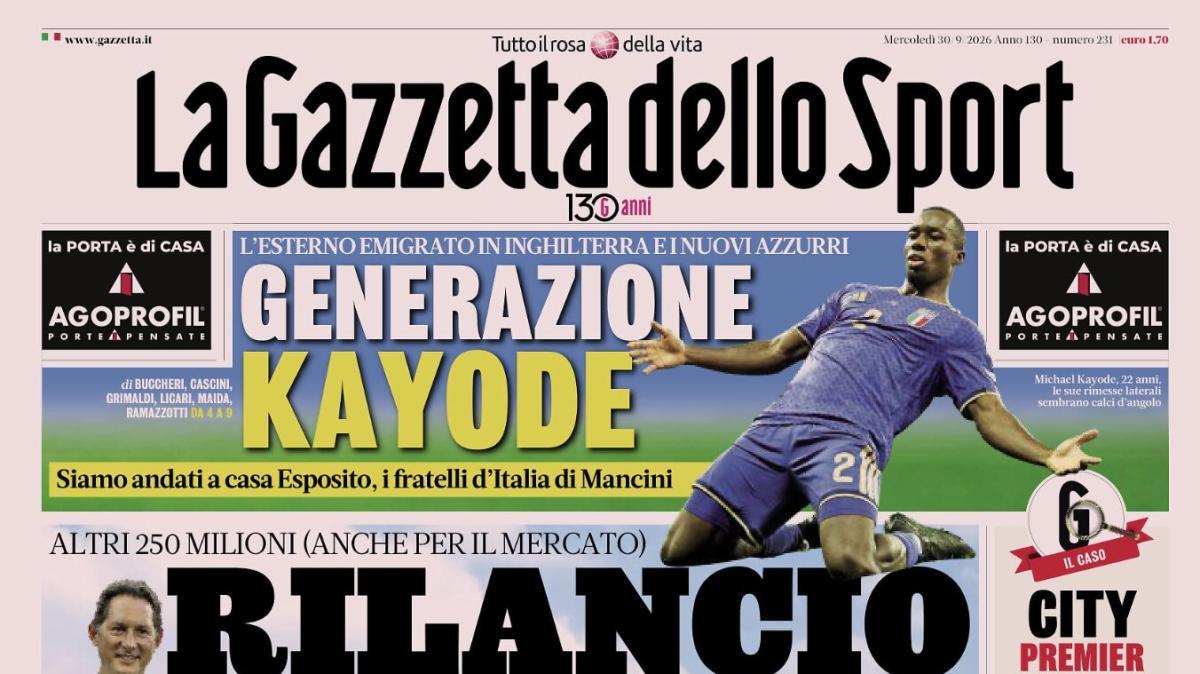 PRIMA PAGINA – La Gazzetta dello Sport: "Rilancio Juve"