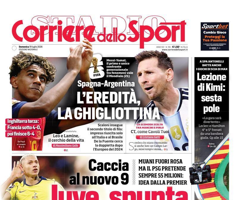 PRIMA PAGINA - Corriere dello Sport: "Juve, spunta Richarlison"