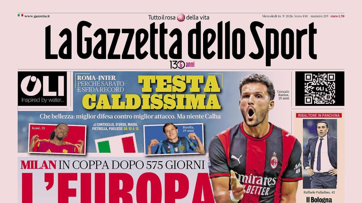 PRIMA PAGINA - Gazzetta dello Sport: "L Europa chiamò"