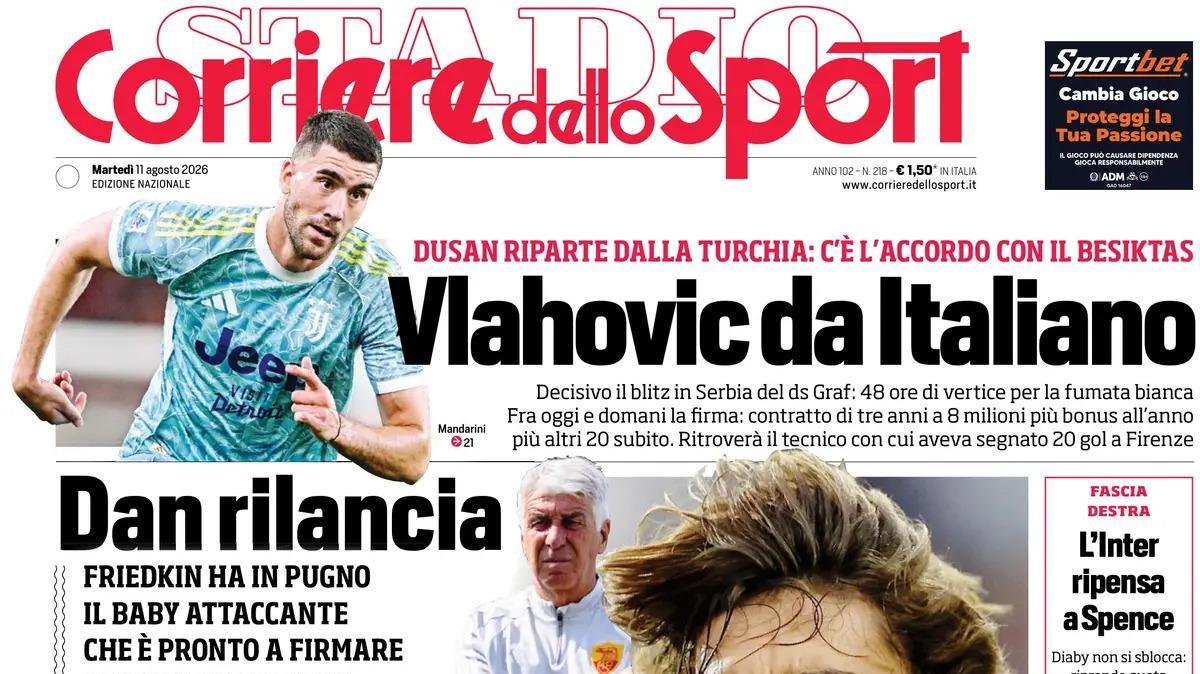 PRIMA PAGINA – Corriere dello Sport – Stadio: "Roma a Mora"