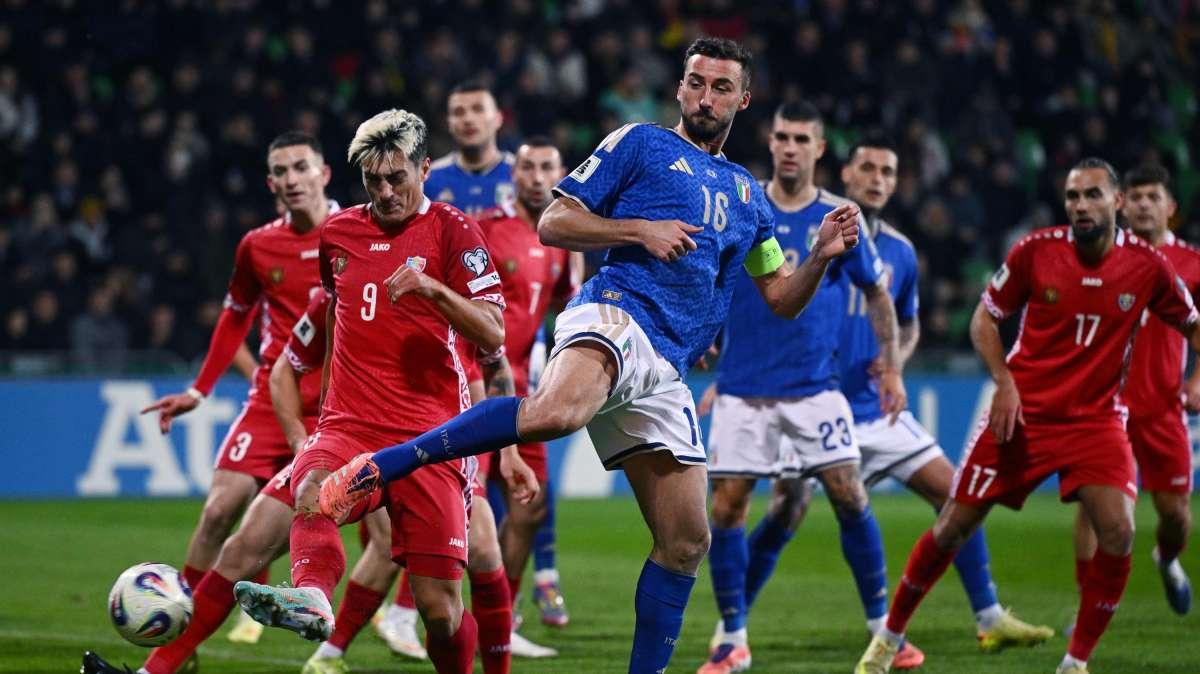 L'Italia attacca e crea occasioni ma non segna. Regge la Moldova: 0-0 al 45esimo