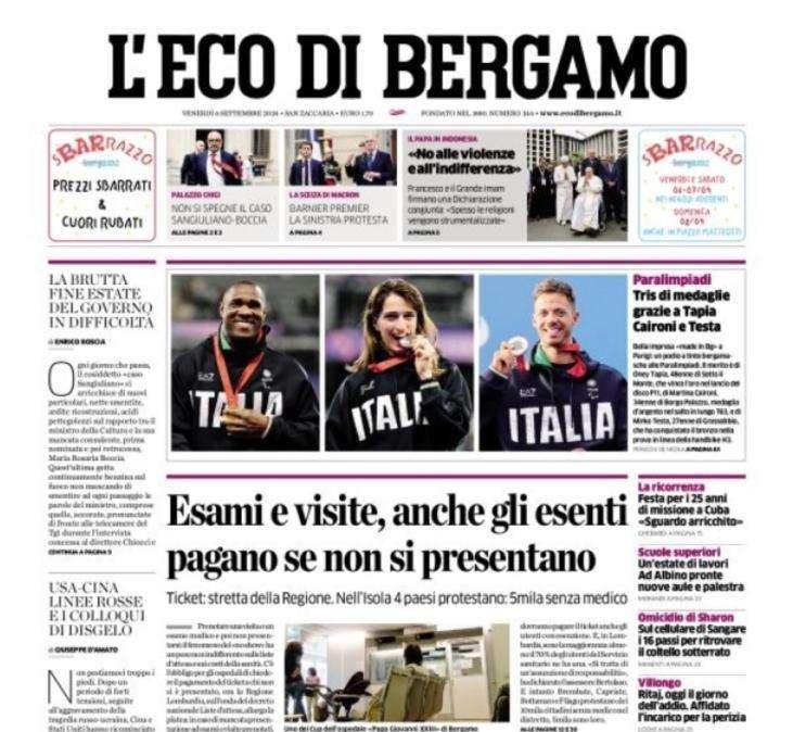 L'Eco di Bergamo celebra Gian Piero Gasperini: "È tra i grandi d'Europa"