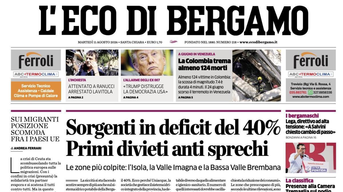 PRIMA PAGINA – L'Eco di Bergamo: "L'Atalanta e le altre Il punto sul mercato delle big di Serie A"