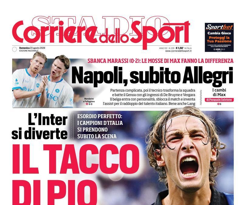 PRIMA PAGINA - Corriere dello Sport: "Il tacco di Pio"