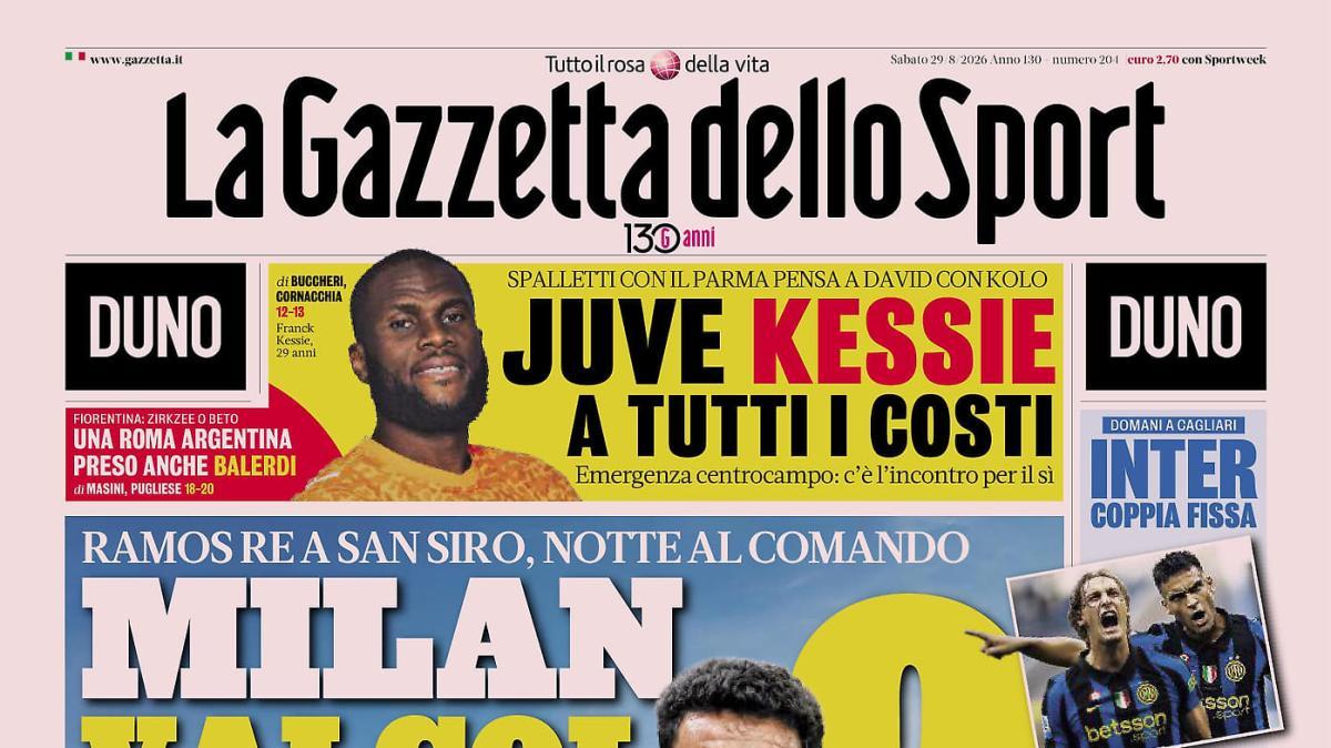 PRIMA PAGINA - Gazzetta dello Sport: "Milan vai Col"