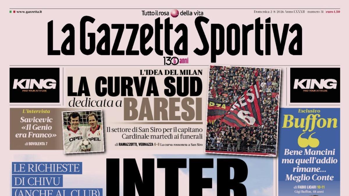 PRIMA PAGINA – La Gazzetta Sportiva: "Inter dammi di più"