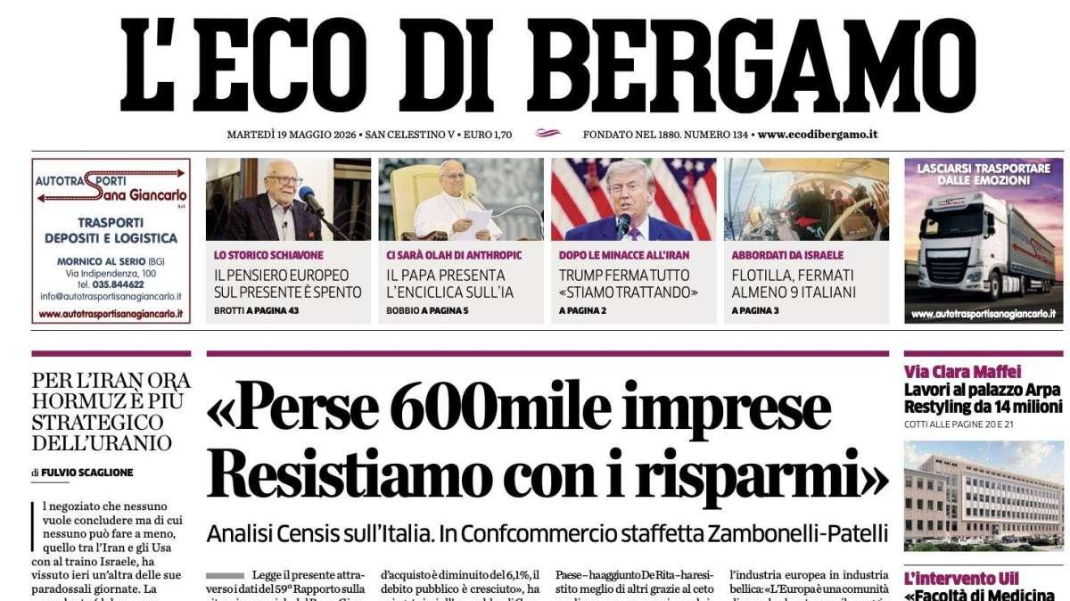 PRIMA PAGINA – L'Eco di Bergamo: "Piace molto Sarri per la panchina ma c'è pure il Napoli"
