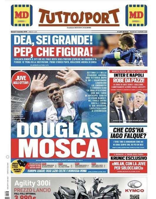 Tuttosport sull'Atalanta: "Dea, sei grande! Pep, che figura!"
