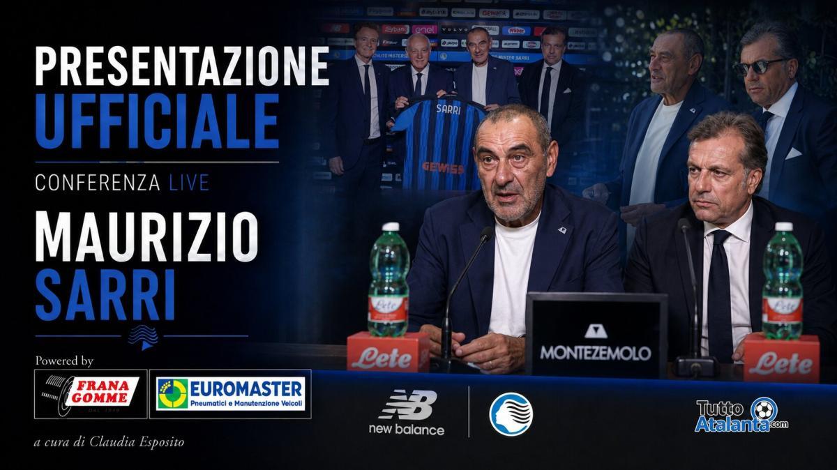 Sarri si presenta: "Ho detto subito sì alla Dea, devo trasmettere un calcio che sento dentro. Gaetano? Un grande regalo del direttore"