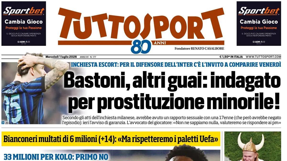 PRIMA PAGINA – Tuttosport: "Juve, preso Ekhator"