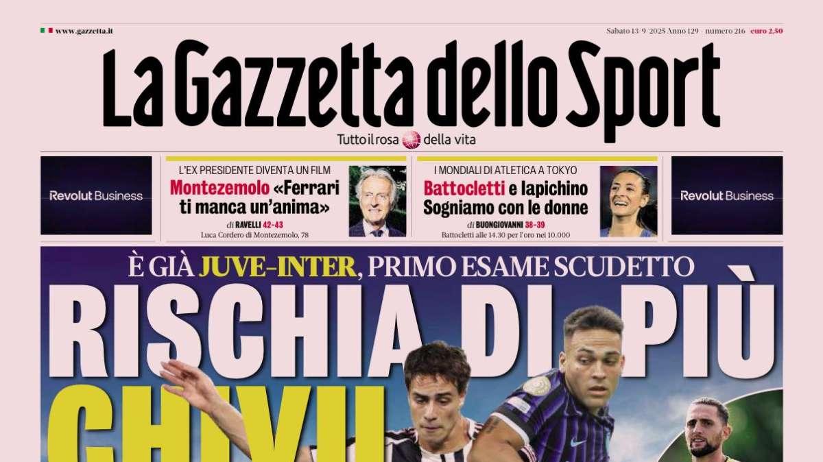 PRIMA PAGINA - La Gazzetta dello Sport: "Rischia di più Chivu"