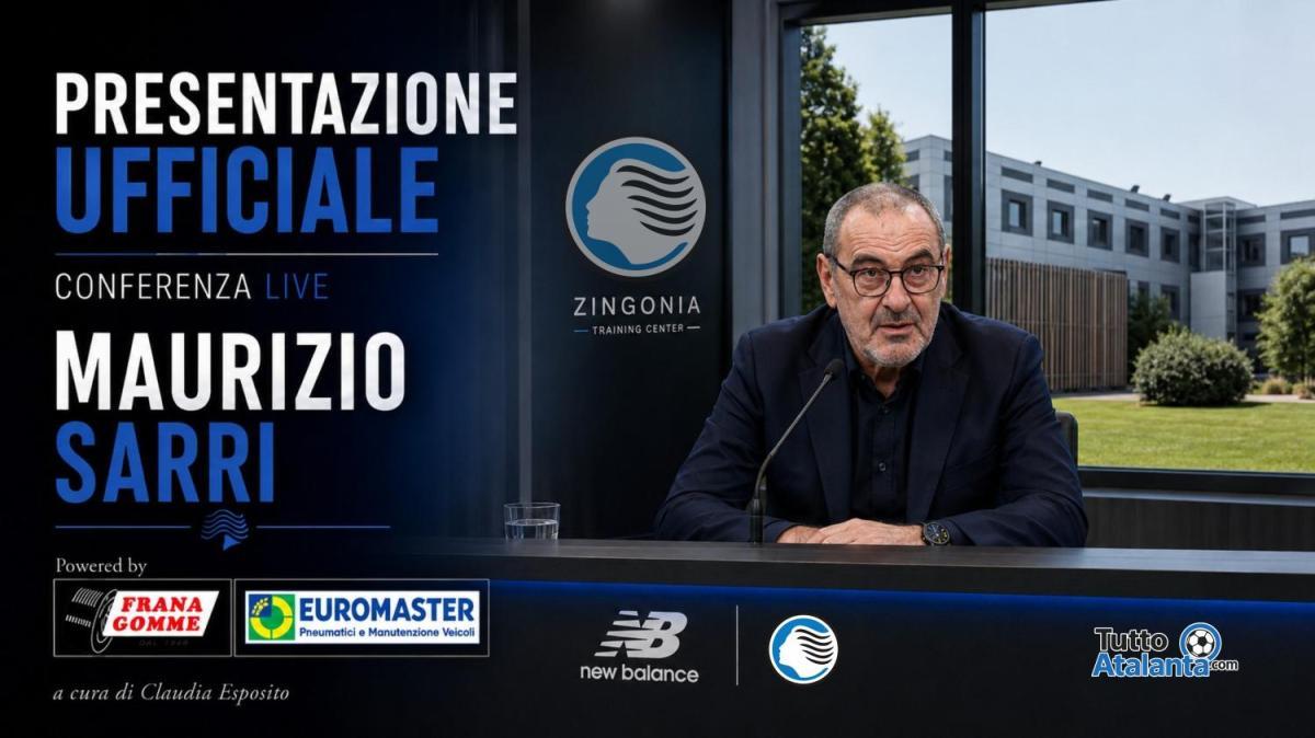 DIRETTA TA - Sarri si presenta ufficialmente: giovedì dalle 14,30 segui il live su TuttoAtalanta.com
