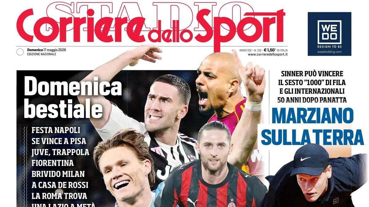 PRIMA PAGINA – Corriere dello Sport: "Mezzogiorno da Champions"