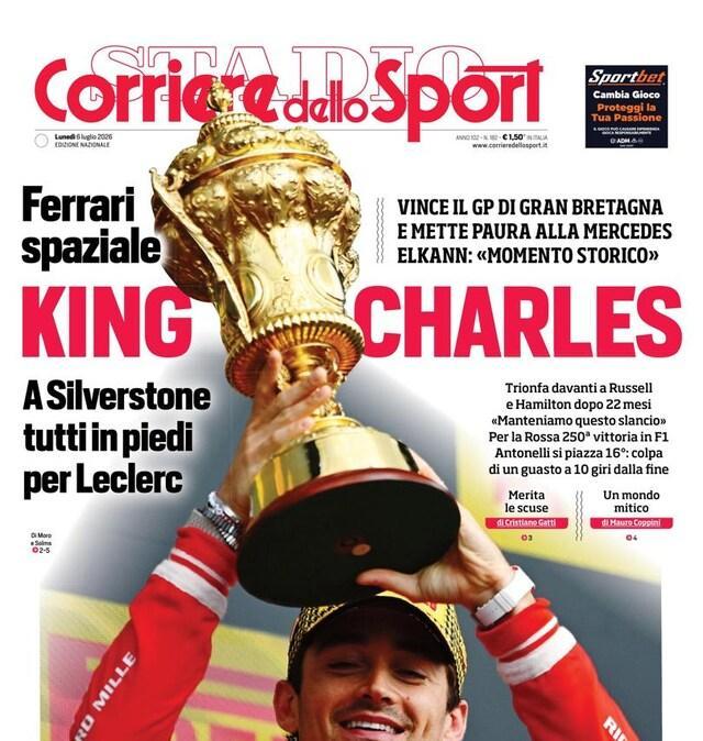 PRIMA PAGINA – Corriere dello Sport: "King Charles"