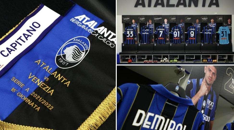 FOTO - Lo spogliatoio della Dea al "Gewiss Stadium"
