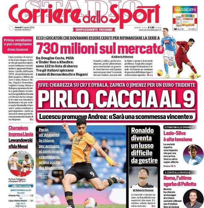 Corriere dello Sport - "Pirlo, caccia al 9: obiettivo Zapata"