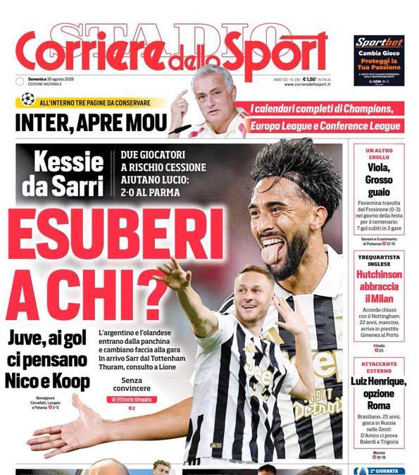 PRIMA PAGINA - Corriere dello Sport: "Esuberi a chi?"