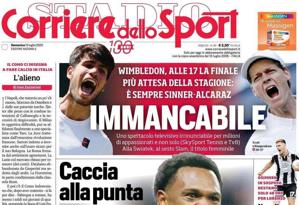 PRIMA PAGINA - Corriere dello Sport: "Inter su Openda"