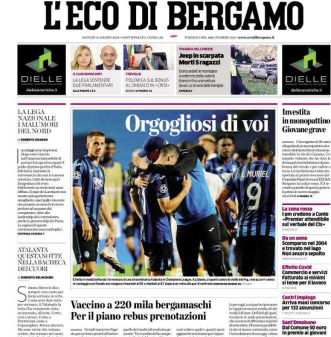 L'Eco di Bergamo: "Orgogliosi di voi"