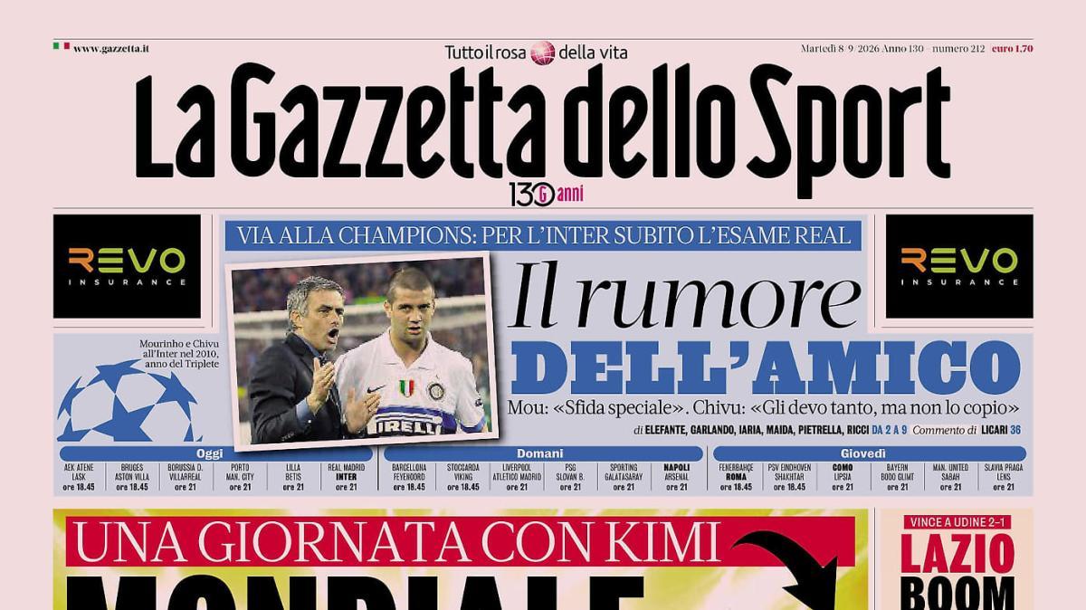 PRIMA PAGINA - Gazzetta dello Sport: "Mondiale ti mangio"