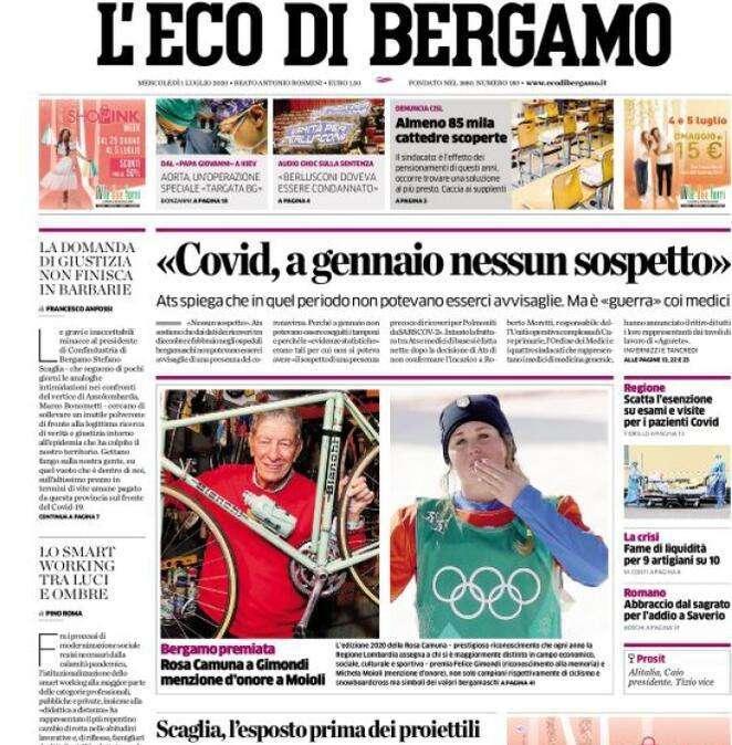 L'Eco di Bergamo: «Covid, a gennaio nessun sospetto»