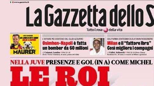 La Gazzetta dello Sport: "Atalanta, 6 storica"