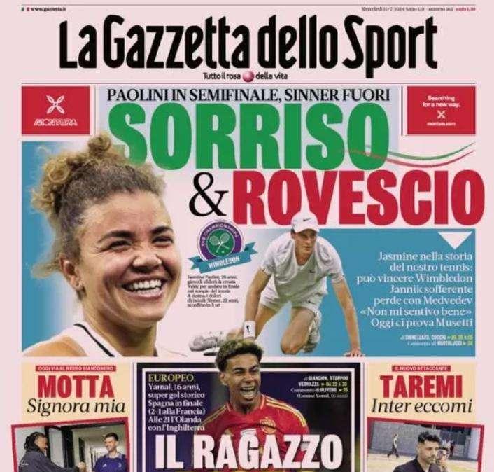La Gazzetta dello Sport titola su Lamine Yamal: “Il Ragazzo d’Oro”