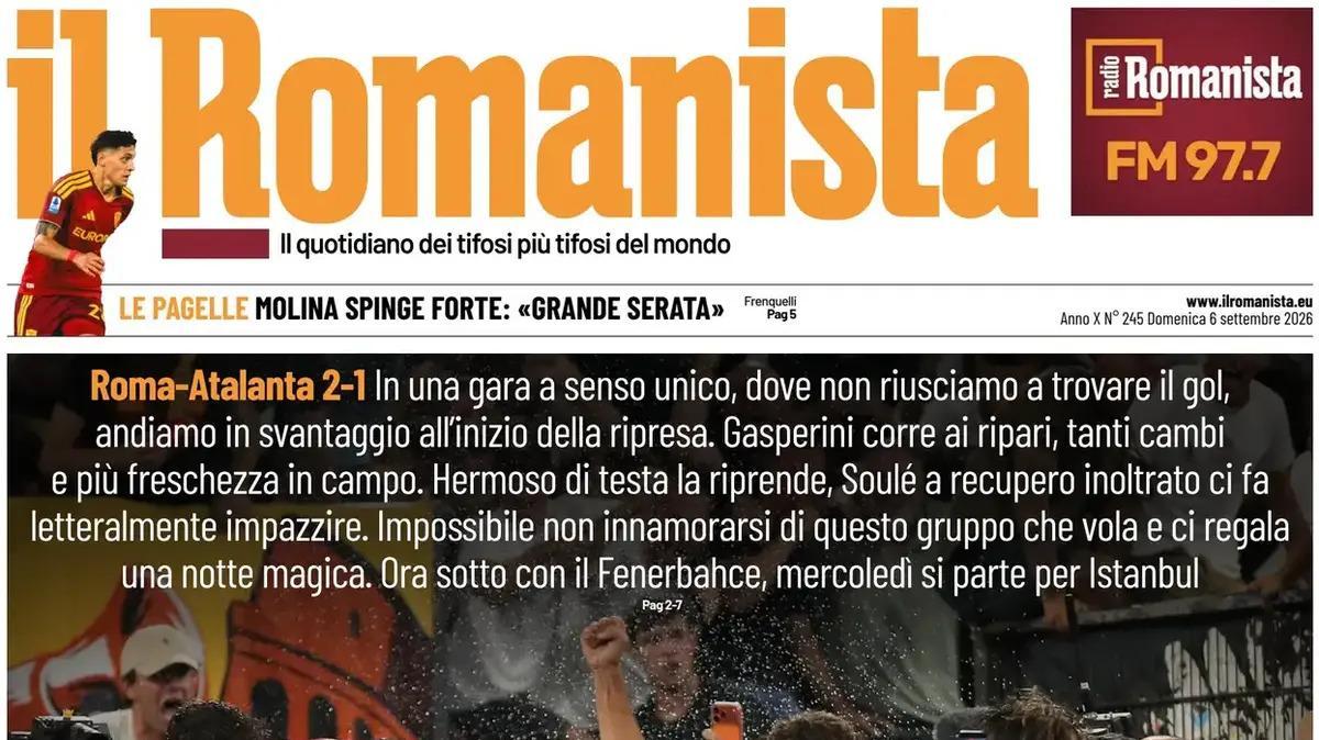 PRIMA PAGINA – il Romanista: "Superfantastica"