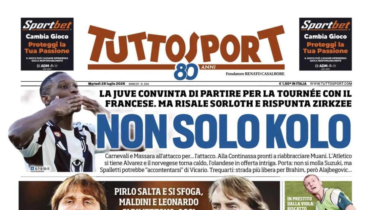 PRIMA PAGINA – Tuttosport: "Mancini o Conte dopo la farsa"