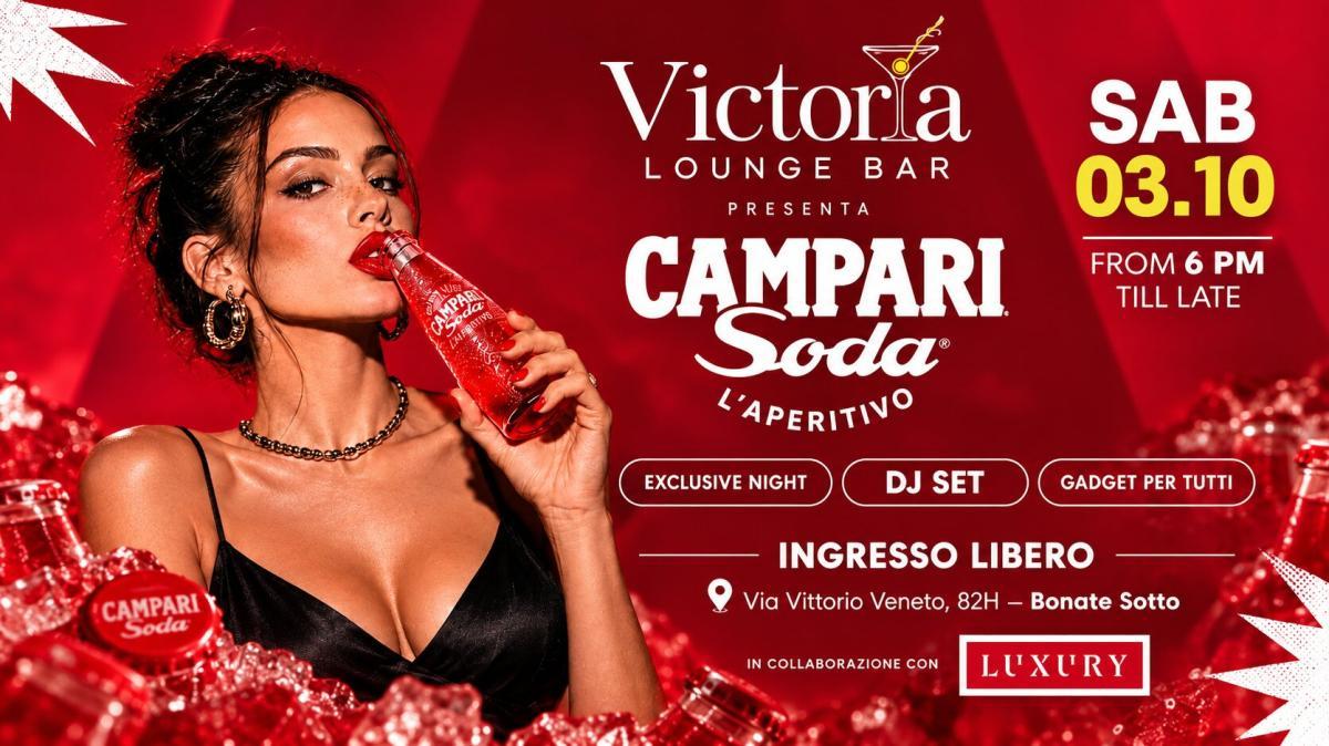 Il Victoria Lounge Bar di Bonate Sotto si tinge di rosso: sabato è la serata Campari Soda con dj set