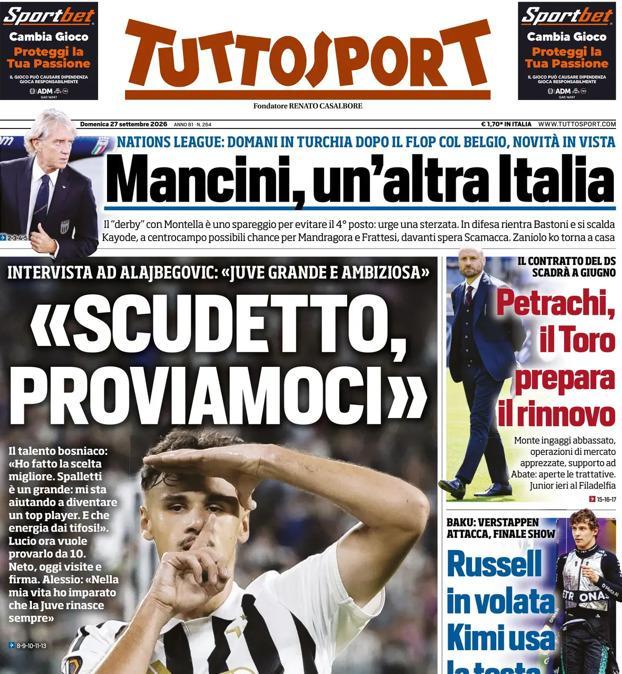 PRIMA PAGINA - Tuttosport: "Scudetto, proviamoci"