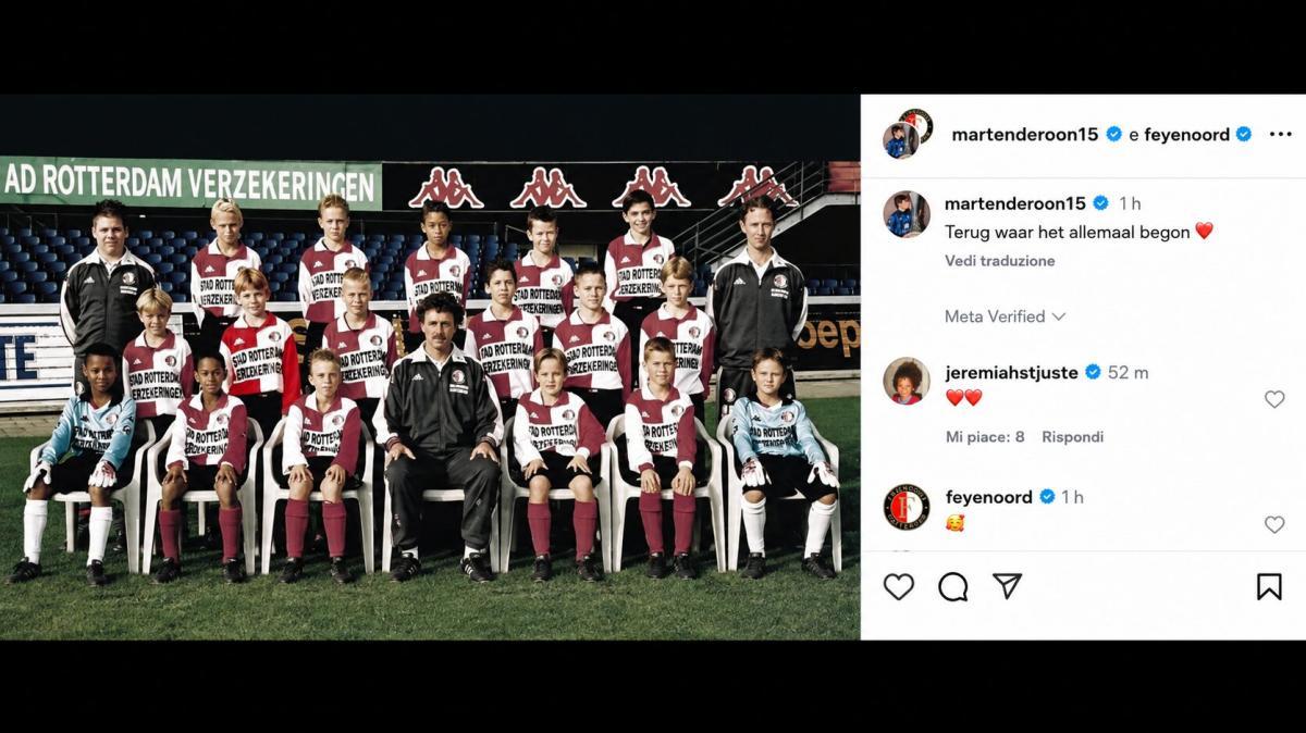 Dal vivaio biancorosso alla fascia della Dea: il Feyenoord omaggia de Roon