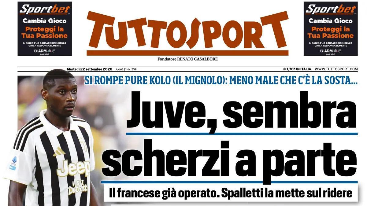 PRIMA PAGINA – Tuttosport: "Caso Oristanio Orsato con Guida «Non è un errore»"