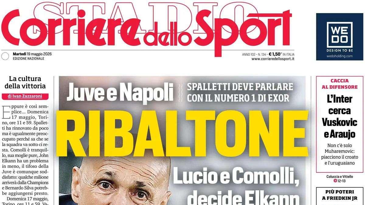 PRIMA PAGINA – Corriere dello Sport: "Ribaltone"