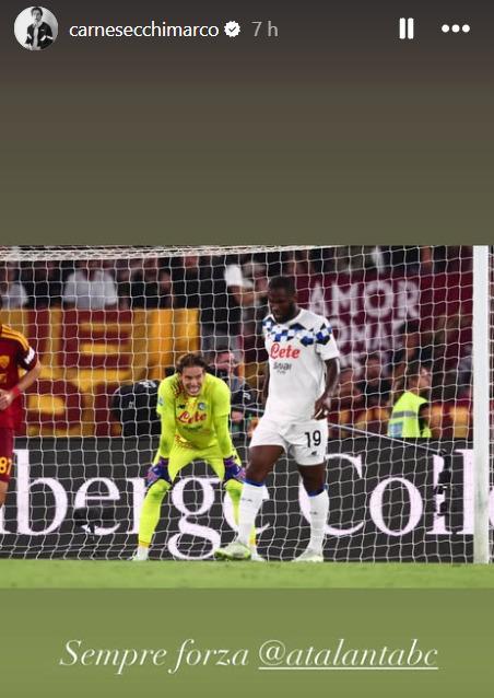 Carnesecchi dopo la beffa di Roma: “Sempre forza Atalanta”