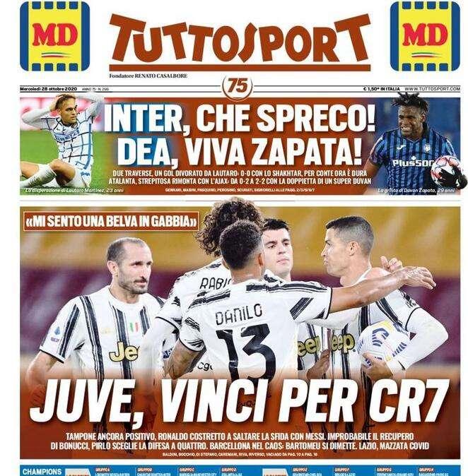 Tuttosport in apertura: "Dea, viva Zapata!" 