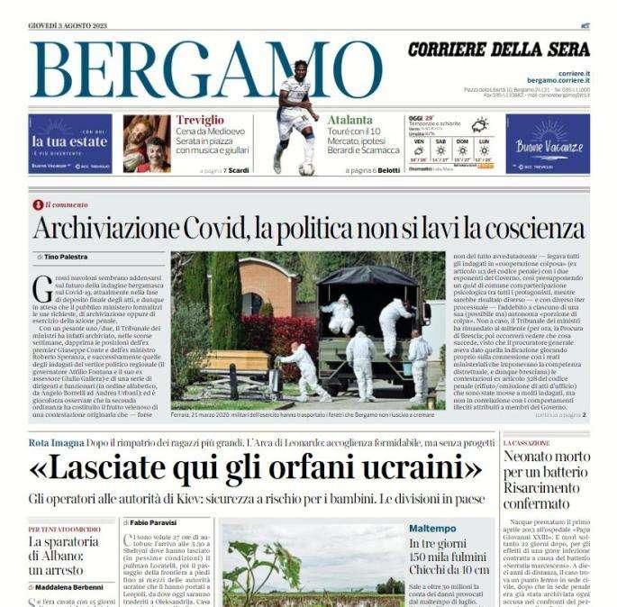 L'apertura del Corriere di Bergamo: "Touré con la 10. Mercato, ipotesi Berardi e Scamacca"