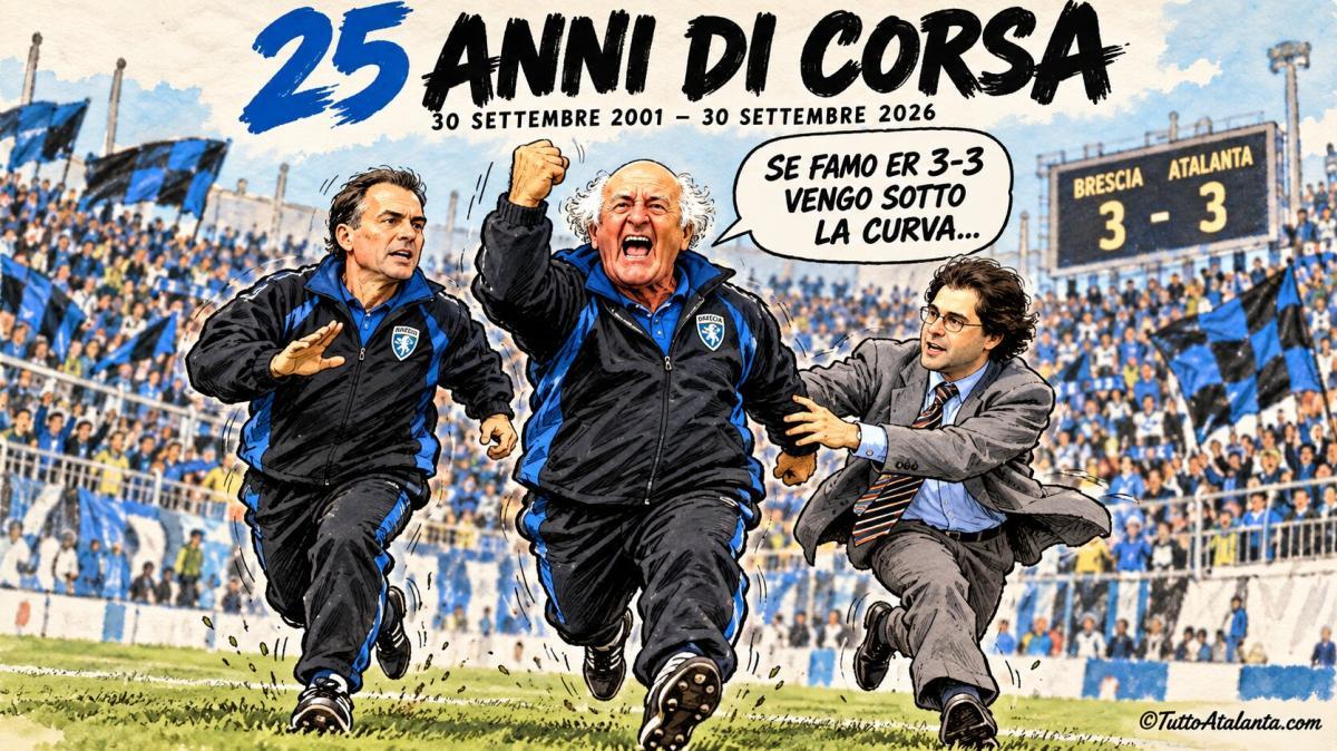 Da Brescia-Atalanta ai meme: la corsa di Carletto sotto la curva dell'Atalanta compie 25 anni 