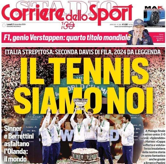 Quattro anni fa la morte di Maradona, il Napoli torna primo. Il Corsport: "Dedicato a Diego"
