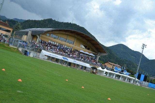 La tribuna del centro sportivo Marinoni di Rovetta