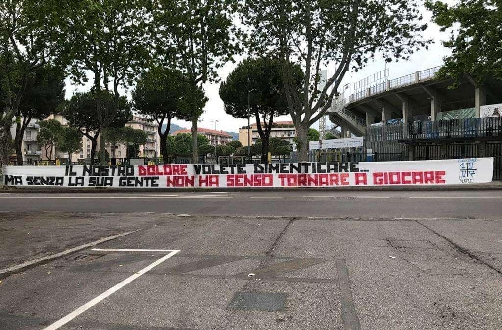 Curva Atalanta contro la ripartenza: "Senza gente non ha senso tornare a giocare!"