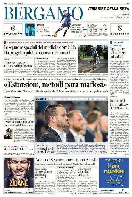 Corriere di Bergamo: "E' caccia alla Lazio. I dubbi su Ilicic"