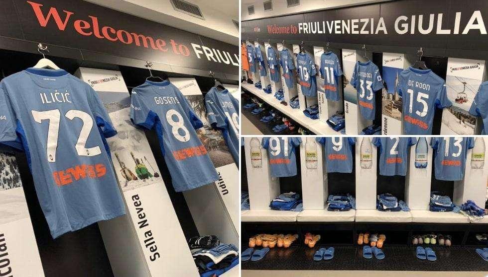 FOTO - Lo spogliatoio della Dea alla "Dacia Arena" di Udine